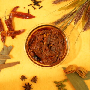 ripe red chilli pickle (pandu mirchi)